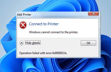 0x0000011b помилка підключення принтера