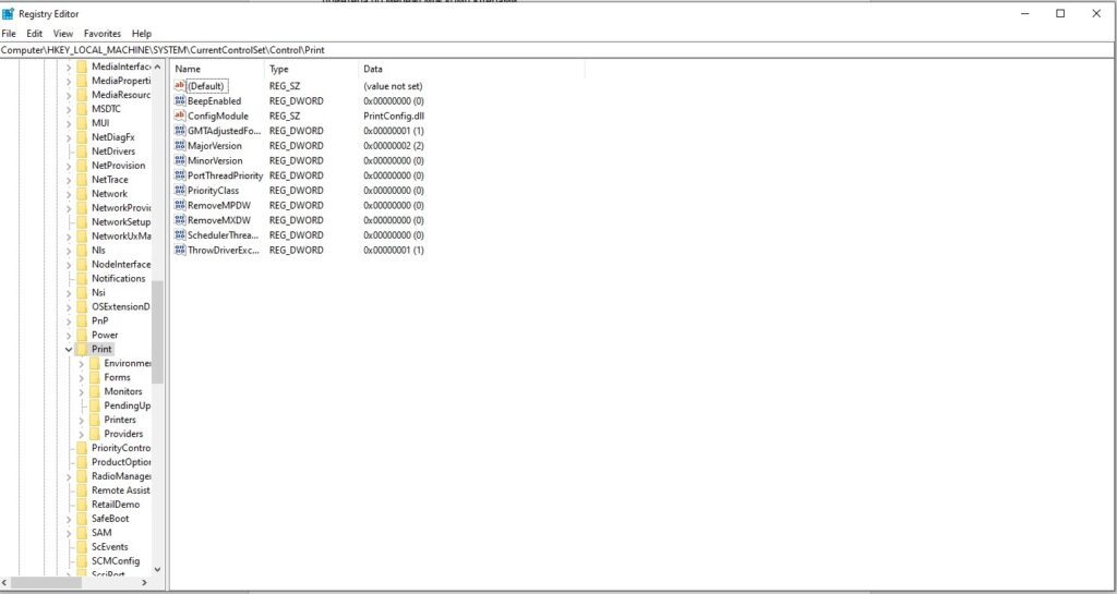 0x0000011b помилка підключення принтера по мережі